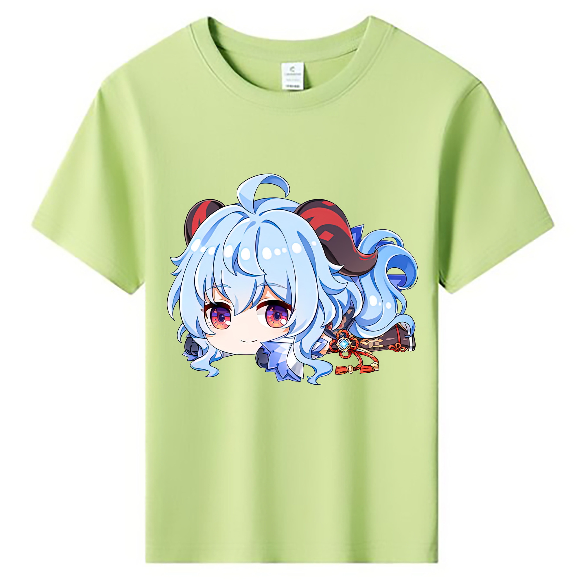 げんし神 甘雨 かんう genshin Ganyu 綿100％キッズTシャツ（フロントプリント）